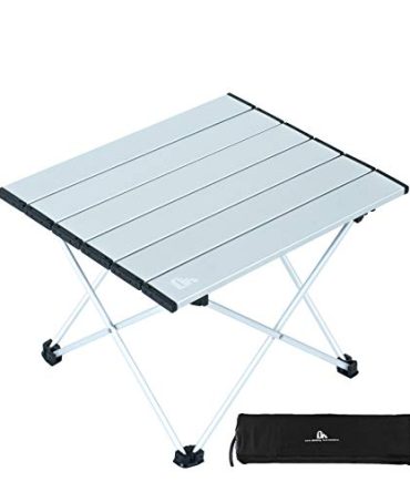 Folding Table with Carry Bag, Two Size (Silver - S)