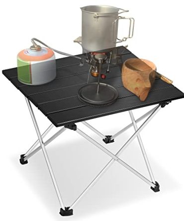 Aluminum Folding Camping Table: Roll up Top Waterproof Bag Family Cooking Hiking