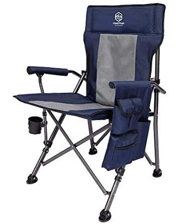 Folding Rocking Camping Chair High Back Padded Lawn Chair