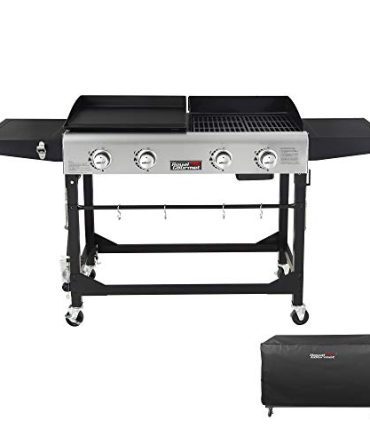 Portable Propane Flat Top Gas Grill and Griddle Combo