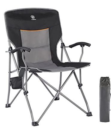 Folding Camping Chair with Cup Holder Quad Padded Arm