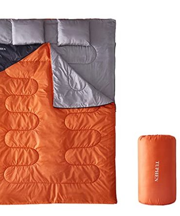 Tuphen Double Sleeping Bag, Sleeping Bag with 2 Pillows