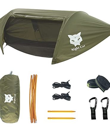 Camping Hammock Tent with Mosquito Net and Rain Fly 1-2 Persons