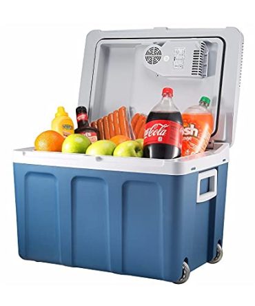 Electric Cooler and Warmer for Car and Home with Wheels