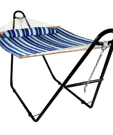 Quilted Double Hammock with Stand