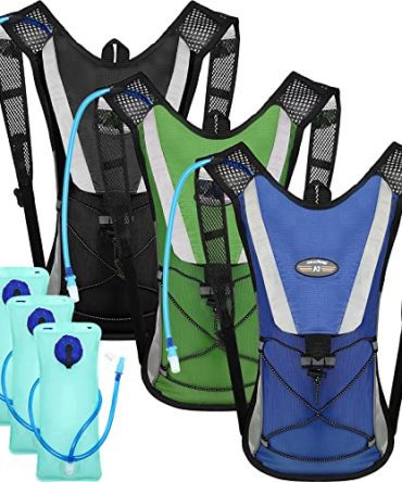 3 Pack Hydration Backpack Pack with 2L Water Bladder