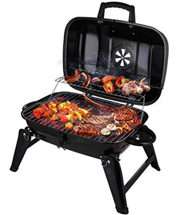 Portable Grill Outdoor Cooking & Smoker Folding Tabletop for BBQ Camping