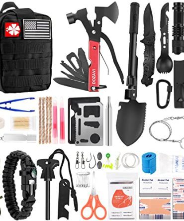 142 Pcs Survival Kit and First Aid Kit