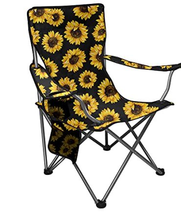 Jndtueit Sunflower Camping Chair Hard Arm