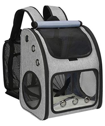 Expandable Pet Carrier Backpack for Cats, Dogs and Small Animals used in hiking