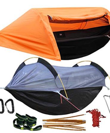 Patent Camping Hammock with Mosquito Net and Rainfly Cover