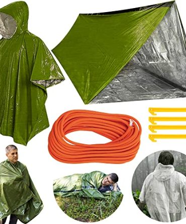 Hiking Ready with Emergency Survival Shelter Kit