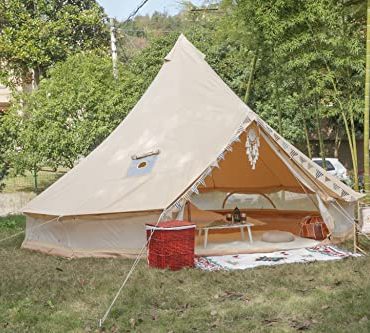 Yurtent 4M/5M Double Walls Bell Tent for 4-6 Person