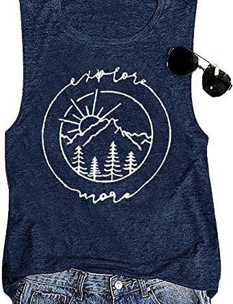 Hiking Mountain Tank Top Explore More Funny Graphic