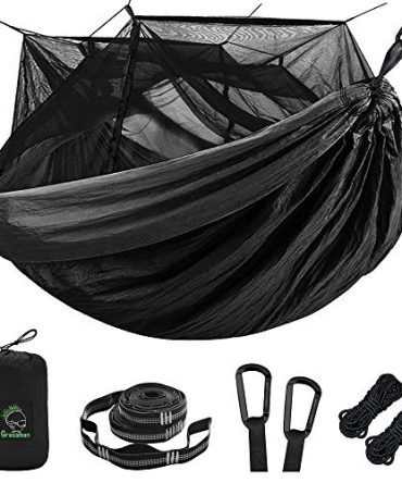 Single & Double Camping Hammock with Mosquito/Bug Net