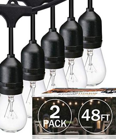 Outdoor String Lights with 11W Dimmable Edison Bulbs