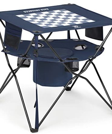 EVER ADVANCED Folding Tailgating Table with Cooler