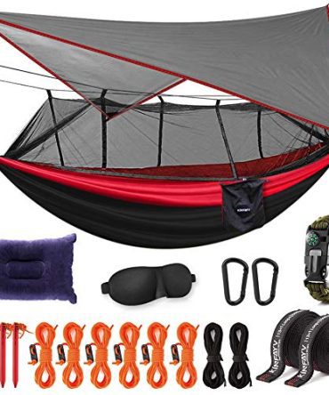 Camping Double Hammock with Net and Rain Fly