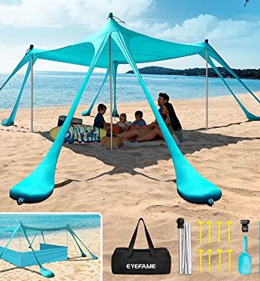 EYEFAME UPF50+ Anti-Wind Beach Tent