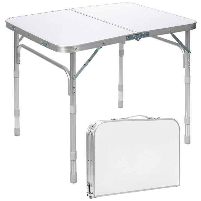 Hiking perfect Height Adjustable Portable Camping Table,