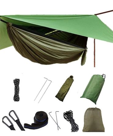 Camping Hammock with Mosquito Net and Rain Fly