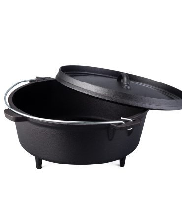 6-Quart Cast Iron Camping Dutch Oven