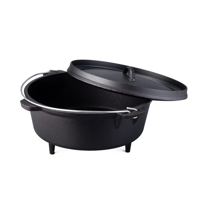 6-Quart Cast Iron Camping Dutch Oven