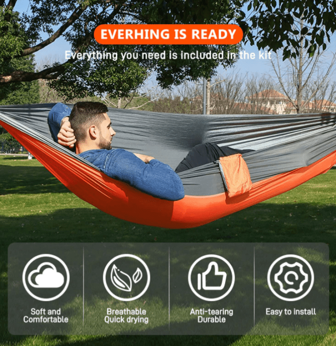 Take Your Relaxation Anywhere: The Convenient Portable Hammocks with Tree Straps for Camping and Backyard