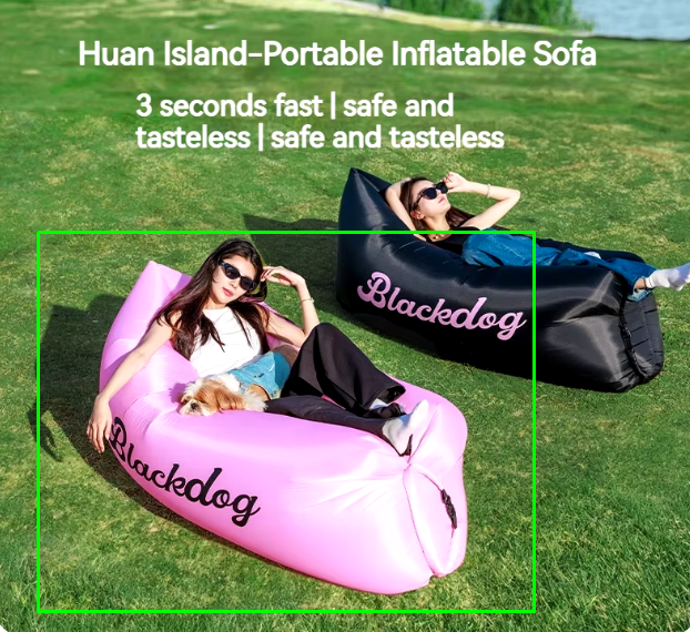 Naturehike BLACKDOG inflatable sofa in pink, lightweight and portable, perfect for outdoor relaxation and office naps. 