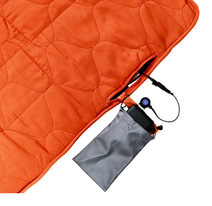 USB Heating Sleeping Mat designed for winter camping with five heating zones for optimal comfort.