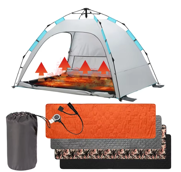 USB Heated Sleeping Mat with intelligent temperature control, ideal for camping and outdoor adventures 